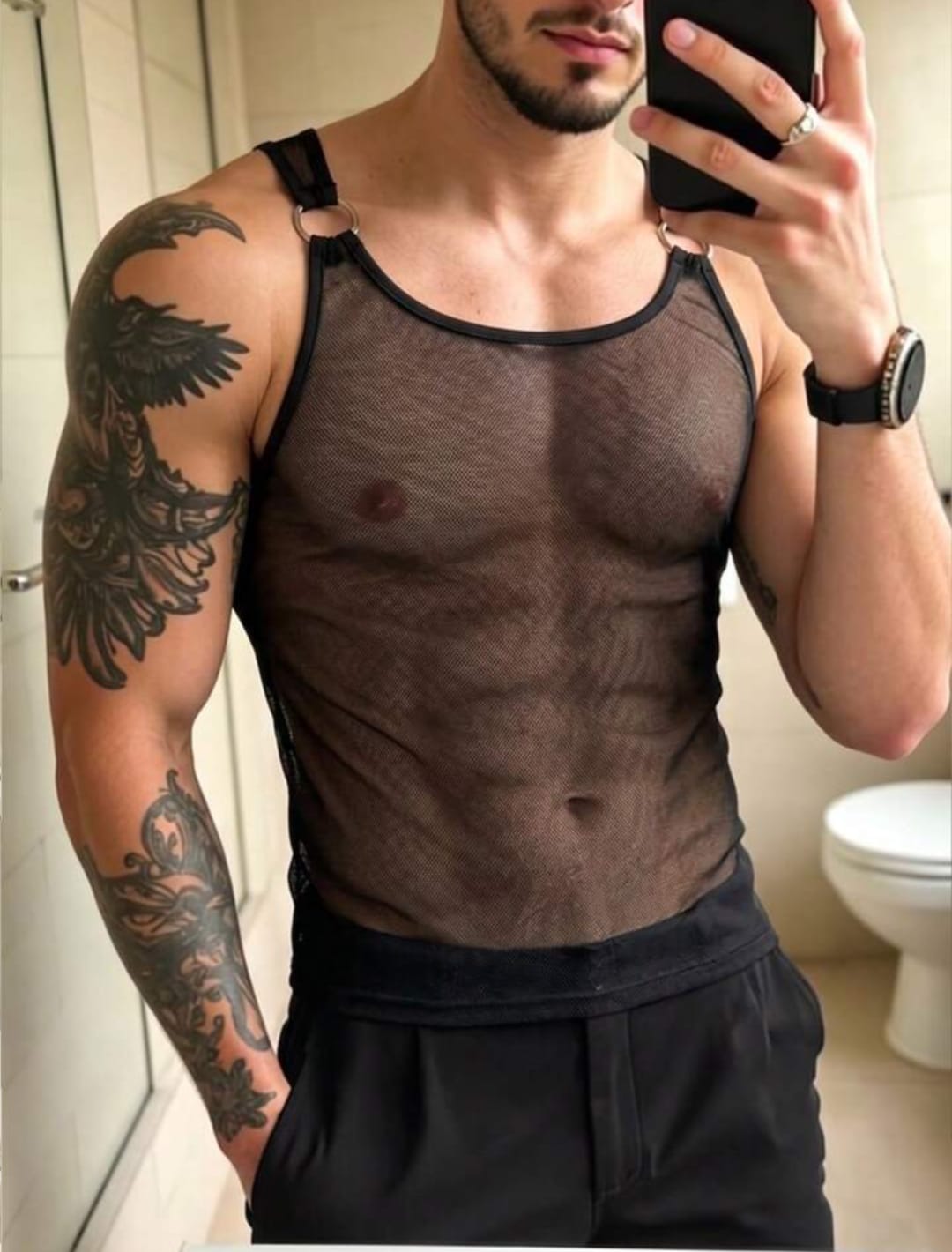 Phantom Ring Mesh Tank Top